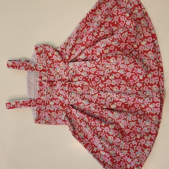 Janie Jack Red and Pink Floral Sleeveless Dress Size Small - Picture 2 of 10